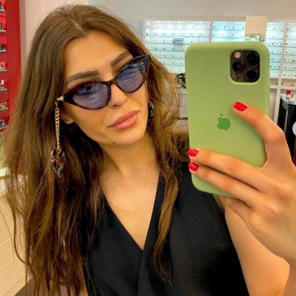 NEW GUCCI GG0978S - 003 CAT EYE Heart Charm SUNGLASSES - Picture 6 of 10